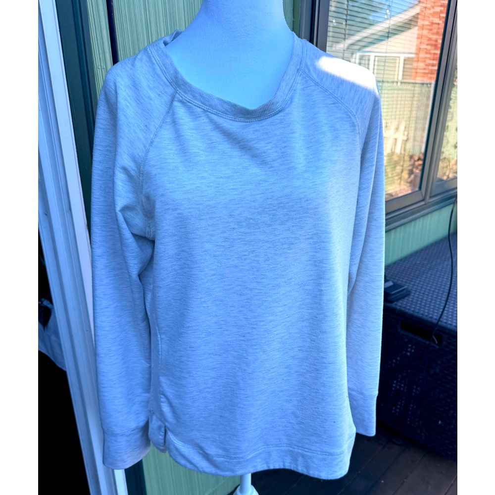 Danskin Women's Crew Neck Sweatshirt Gray Size Large